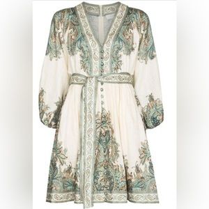 Zimmermann Brighton Paisley Mini Dress - US Size 8 / (2M)